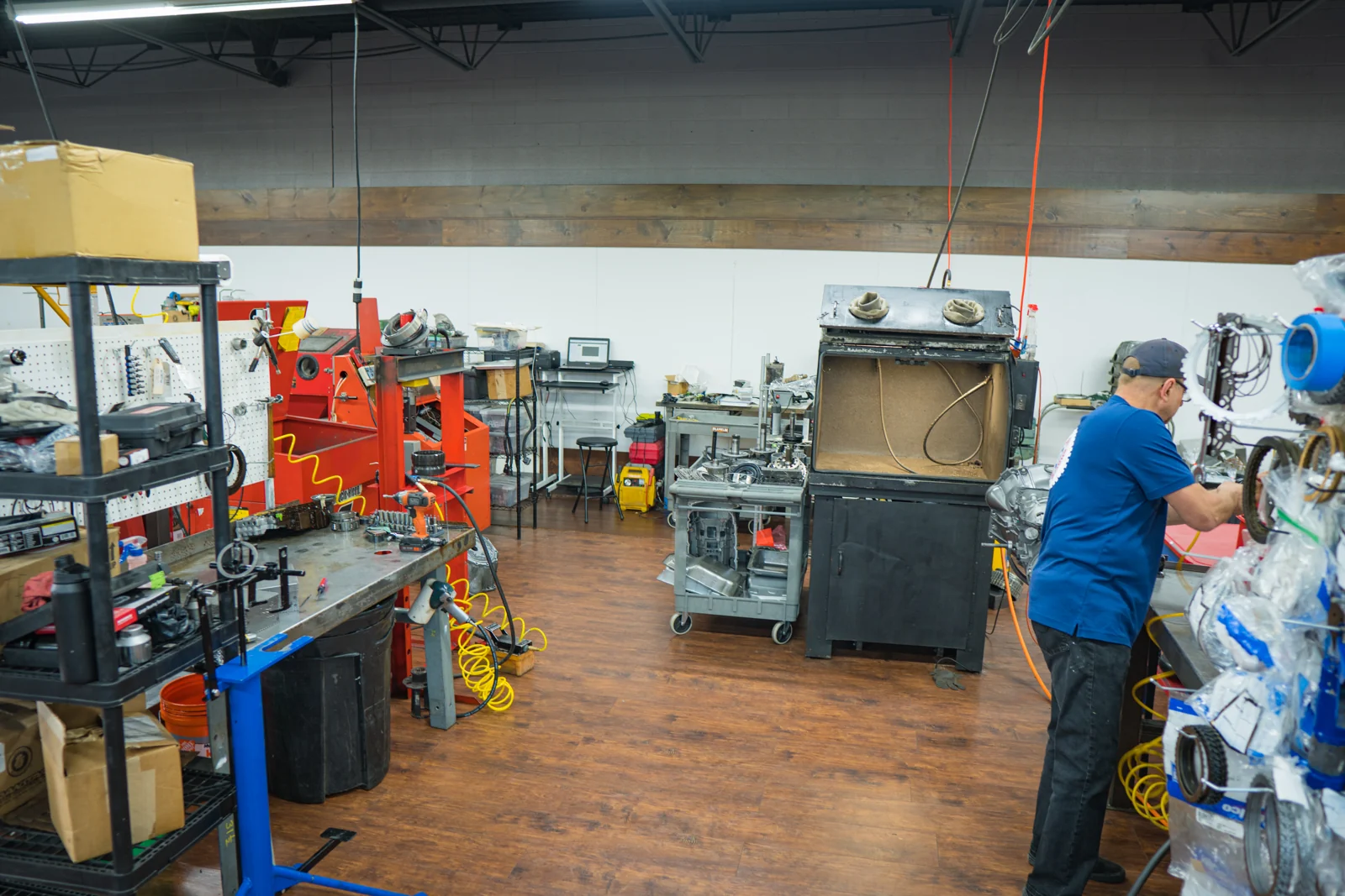 The AMPro remanufacturing shop and work areas